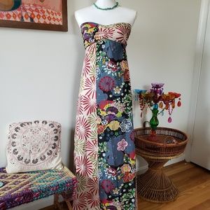 Boho Strapless Maxi Dress